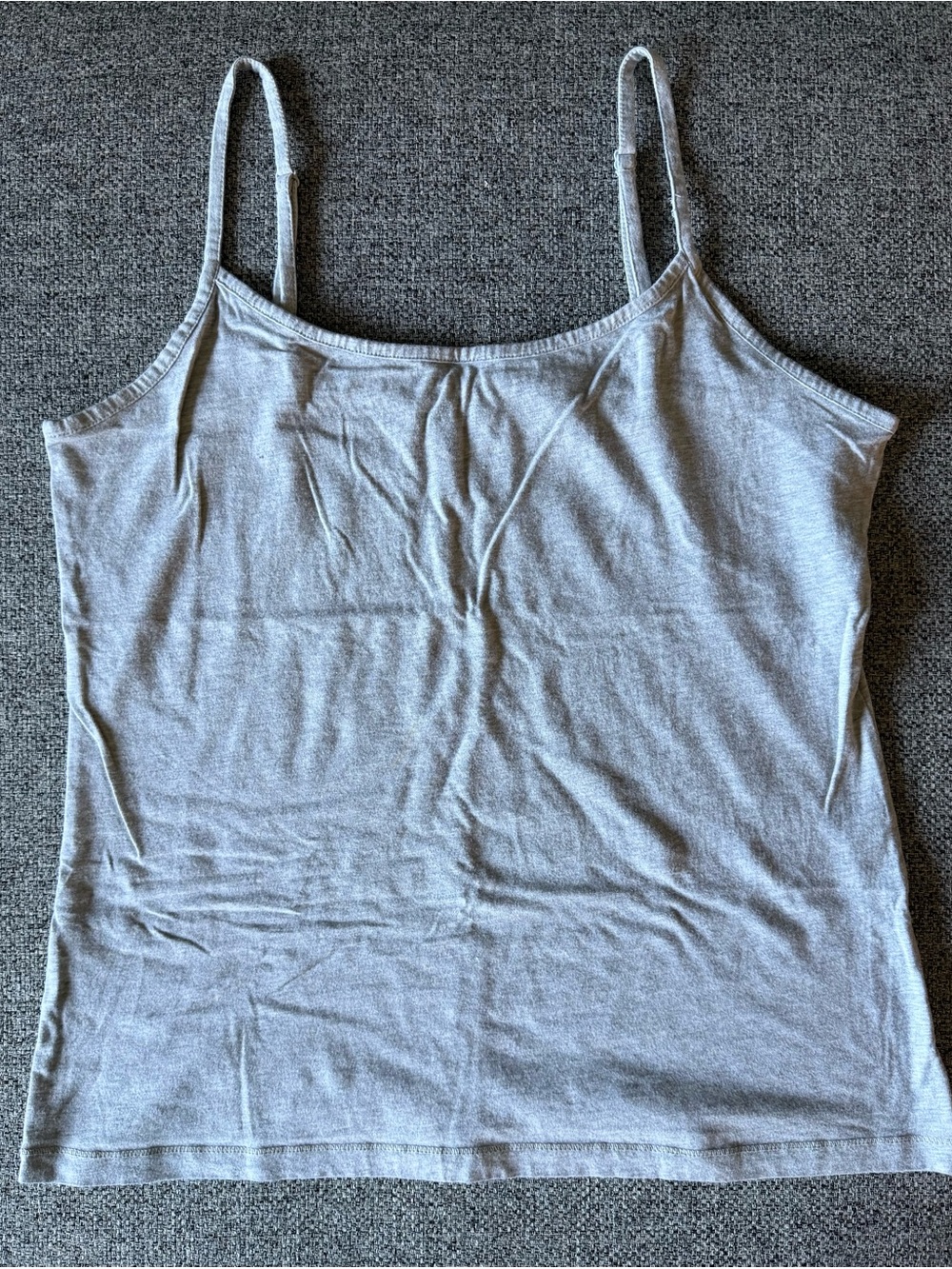 Eddie Bauer Heather Gray Cotton Cami with Slim Straps - Size Large